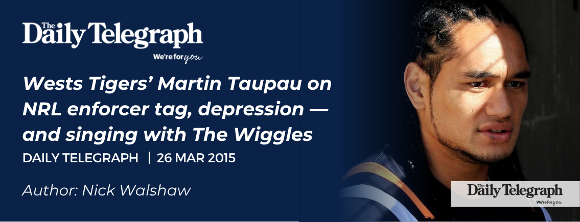 James Magnussen seated in blue Arena swimwear top — Sydney Morning Herald article, July 2014